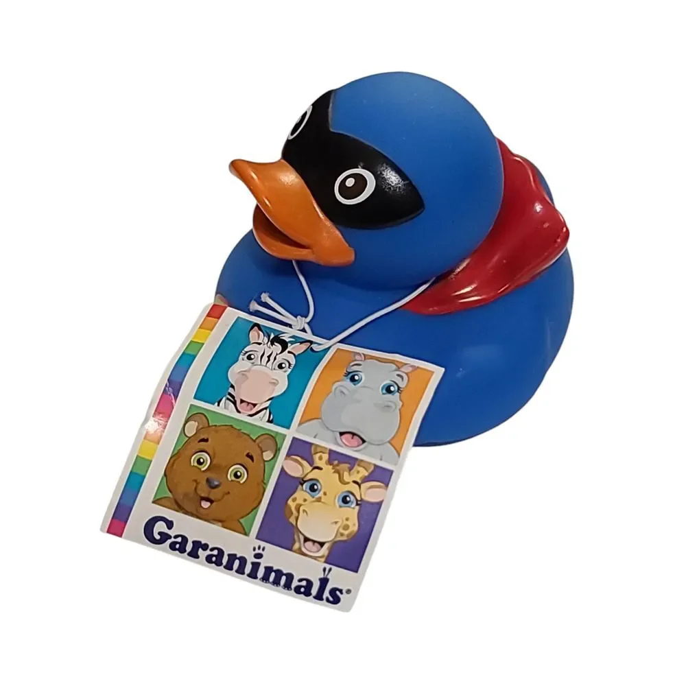 Garanimals Superhero Rubber‎ Duck Bath Toy Blue Kids Collectible Fun Bathtime